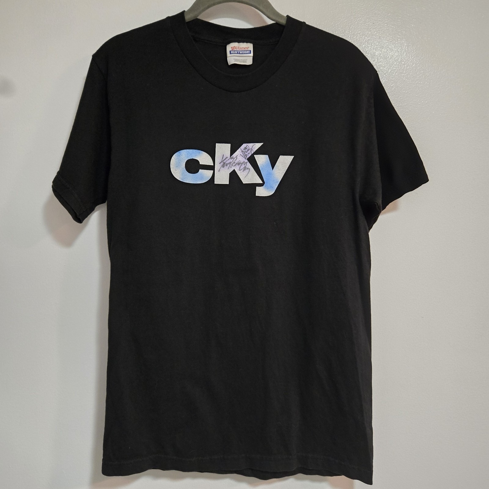 Rare Multi Autographed Cky Band Logo Bam Margera Black T Shirt Tee Size S
